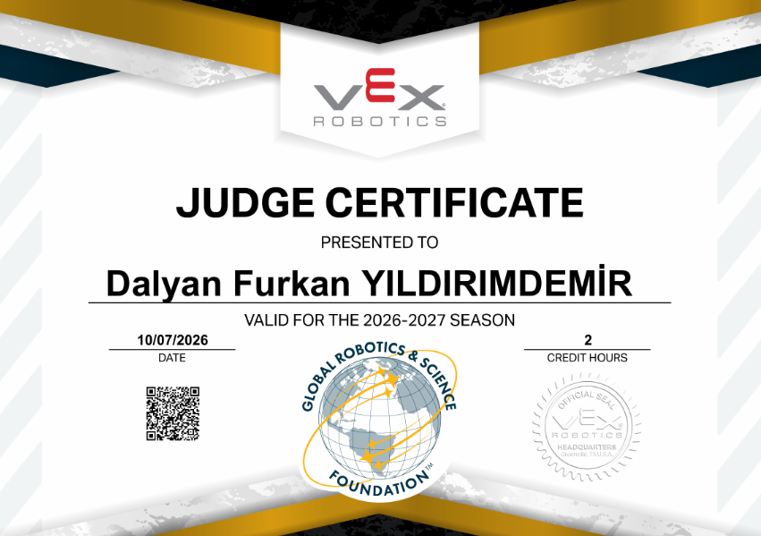 Jüri sertifika örneği